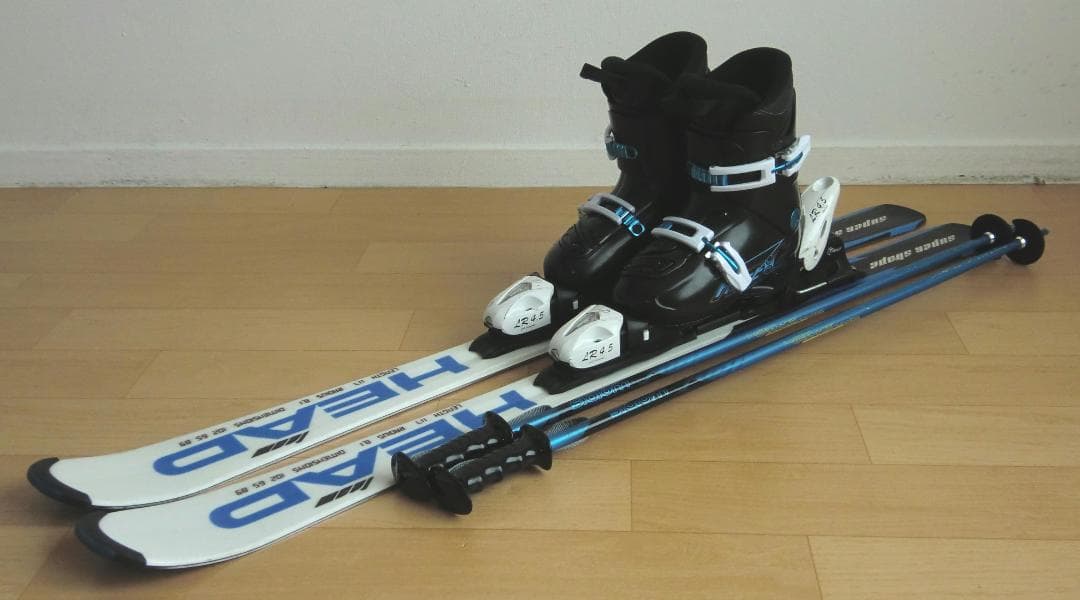 □□送料無料□HEAD□子供用スキーフルセット□板117靴22□WAX済