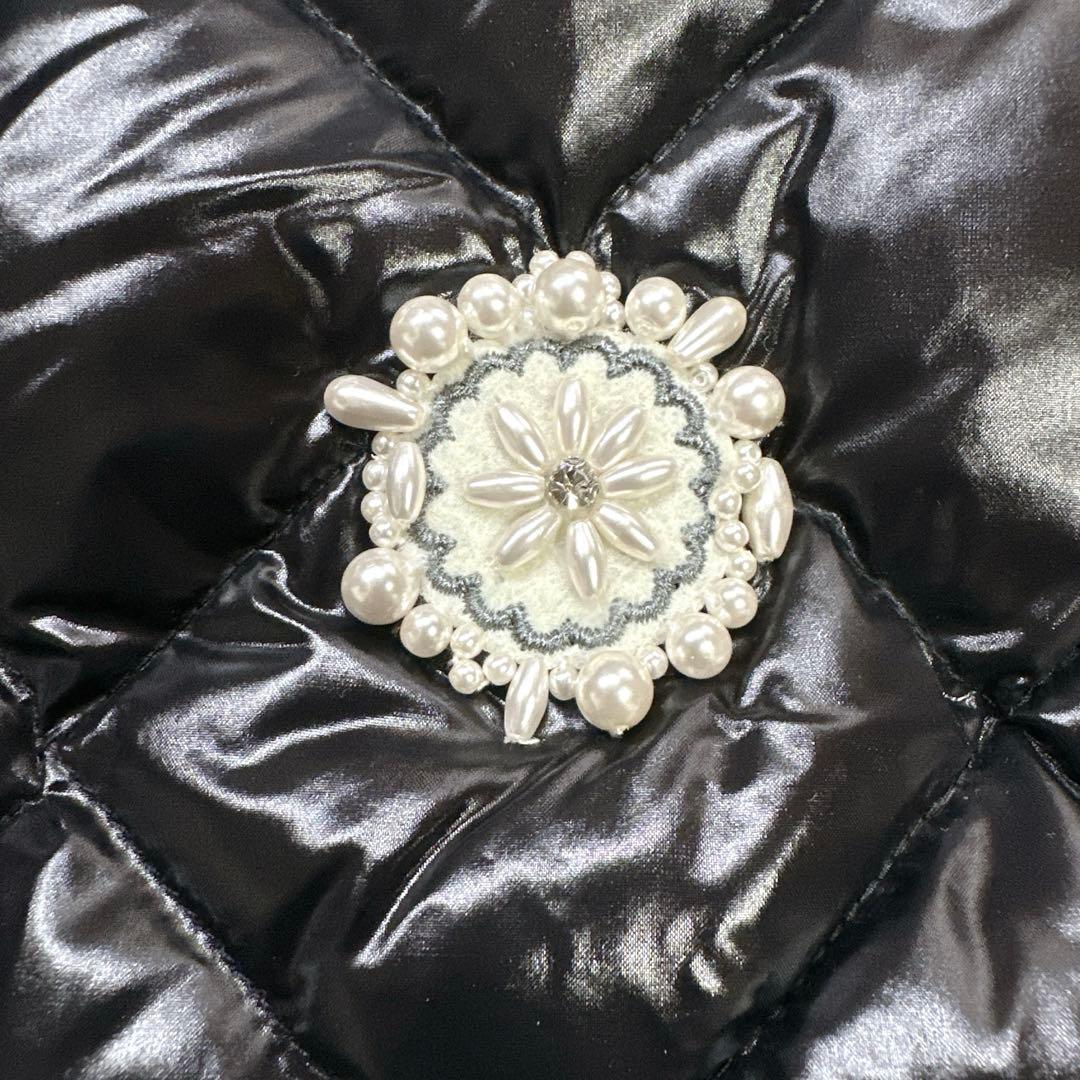 極美品 スーパービューティ ダウンコート ロングジレ 異素材ドッキング