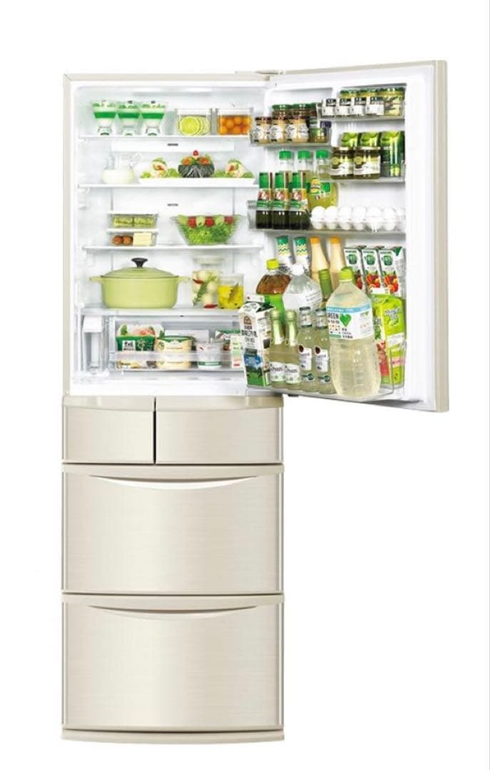 Panasonic 冷蔵庫 シルバー Ag Clean 2017 年 高さ175センチタイプのパナソニックの真ん中野菜室冷蔵庫