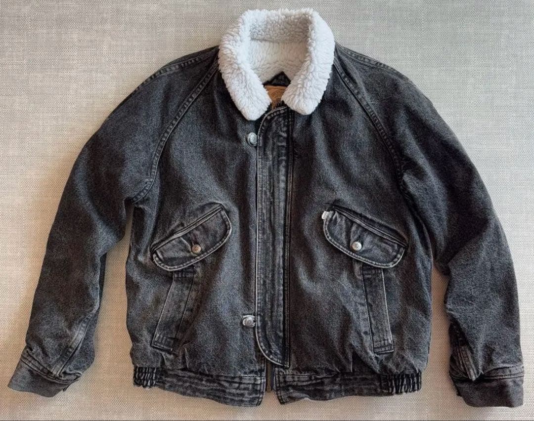 美品 リーバイス 75409-4858 ブラック デニム ボアジャケット M - メルカリ