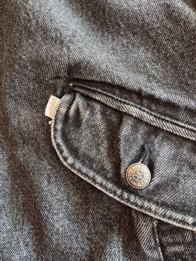 美品 リーバイス 75409-4858 ブラック デニム ボアジャケット M - メルカリ