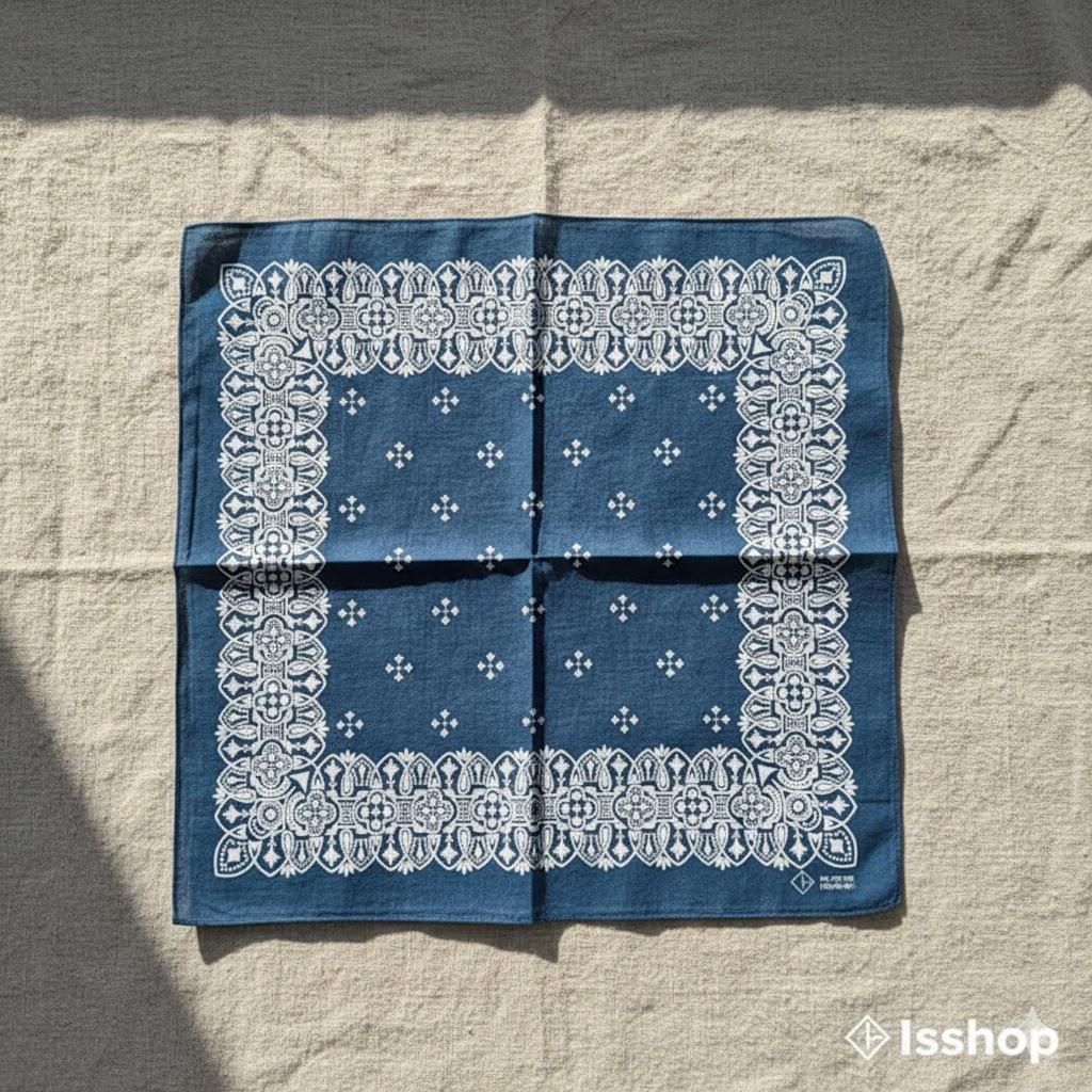 数量限定】アイアンクロス柄/ショベル柄/バンダナ（NV）ヴィンテージ