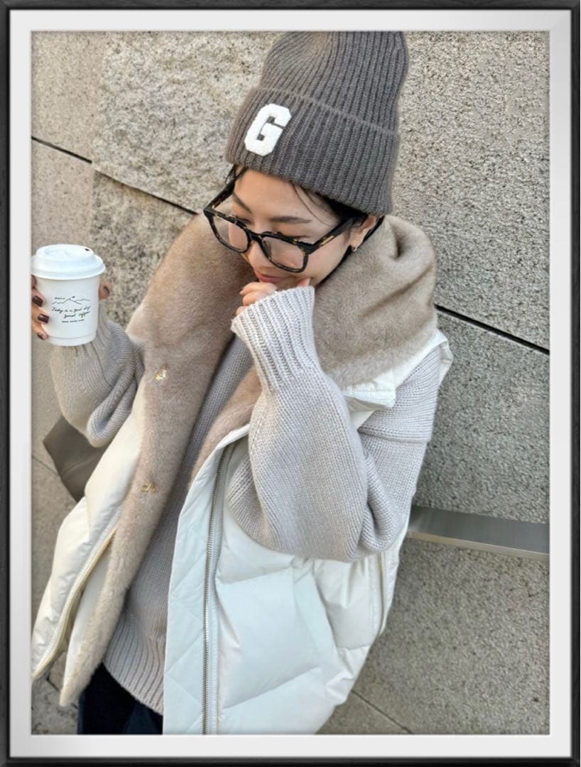 完売！新品☆L'Appartement グッド グリーフ BEANIE☆ブラウン - メルカリ