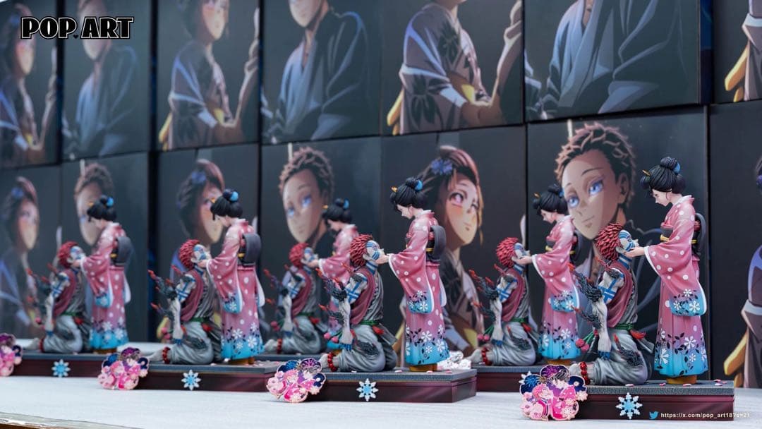 鬼滅の刃 猗窩座と恋雪 ガレージキット フィギュア 完成品 - メルカリ