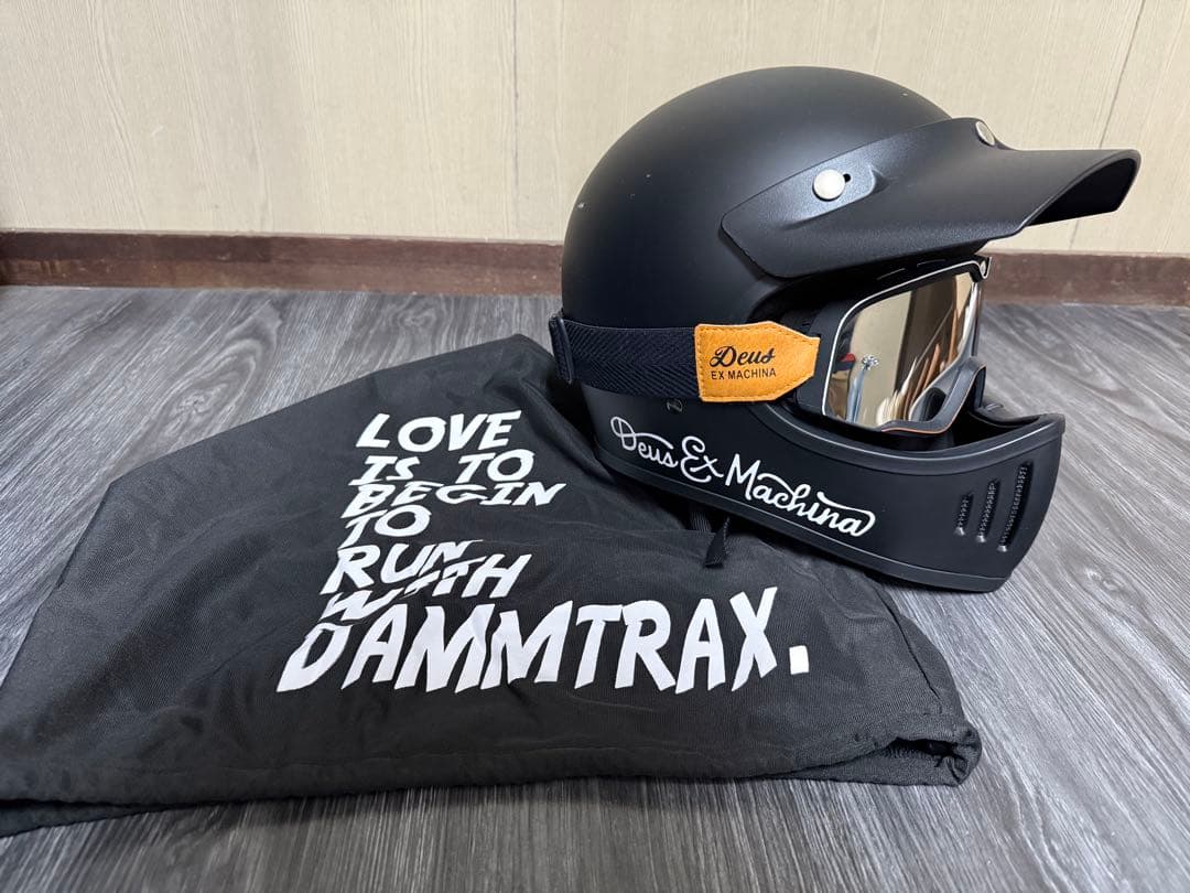 DAMMTRAX フルフェイスヘルメット デウスマキナ ゴーグル セット DAMMTRAX（ダムトラックス） ヘルメット バイク ゴーグル セット