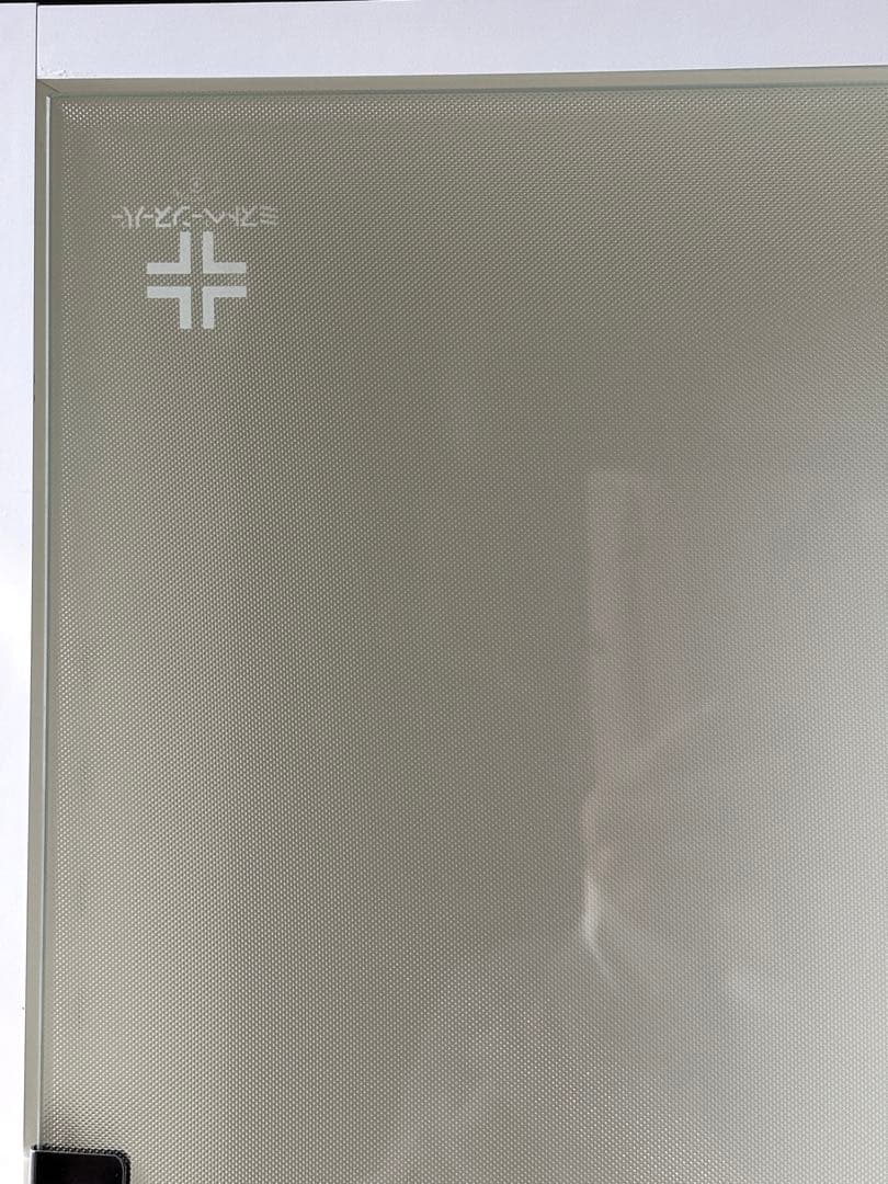 ホワイト収納キャビネット 5引き出し コンセント付き上台強化ガラス国