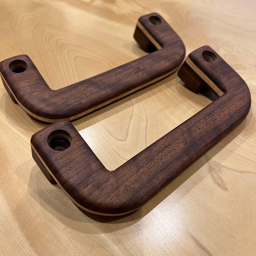 木製アシストグリップ(ウォルナット&チェスナット) ハイエース Aピラー