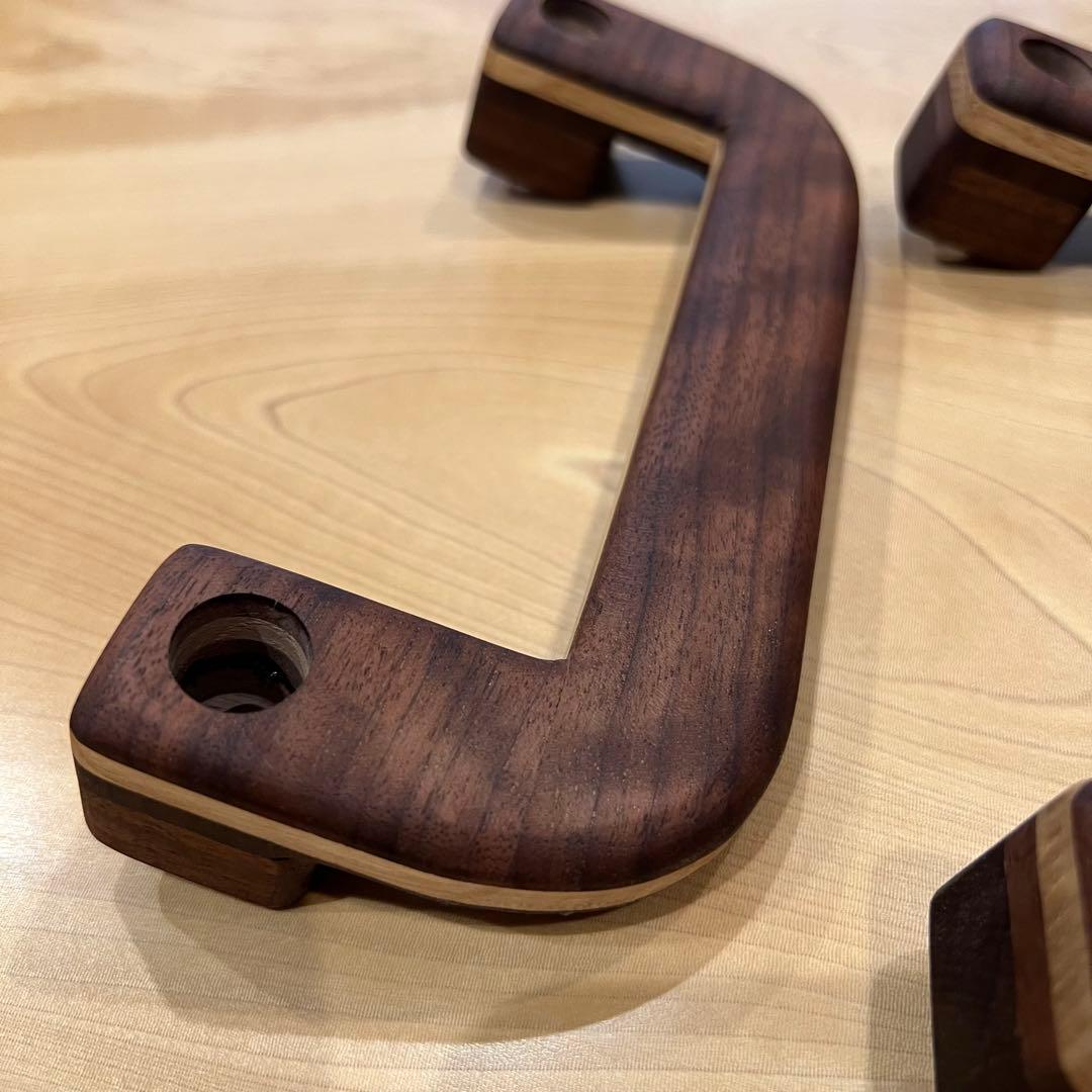 木製アシストグリップ(ウォルナット&チェスナット) ハイエース Aピラー