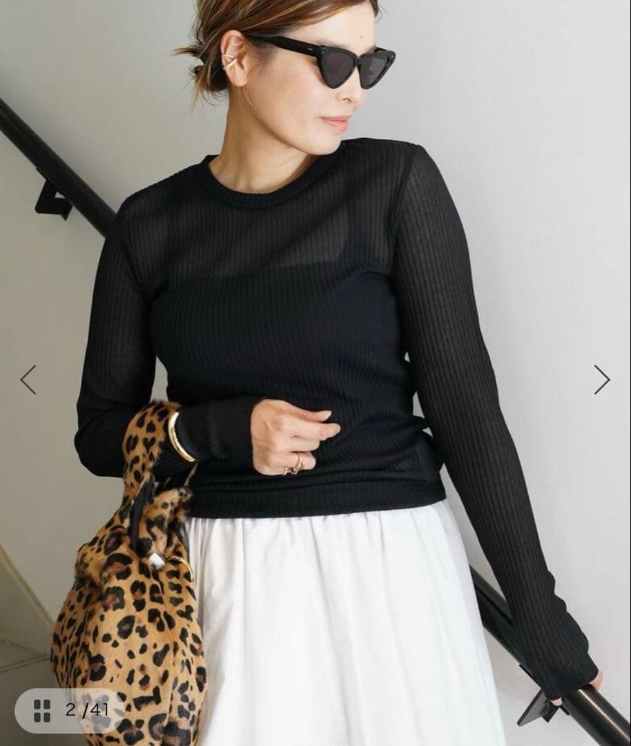 完売　25aw Deuxieme Classe TOTAN Sheer Tシャツ TOTAN Sheer Tシャツ（Tシャツ／カットソー）｜Deuxieme Classe