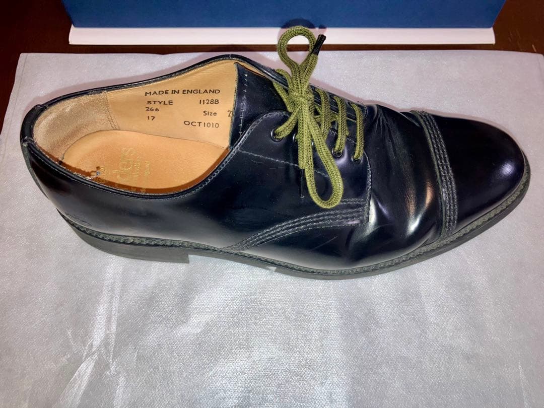 Sanders ミリタリーダービー 黒 ドレスシューズ GB7 25.5cm