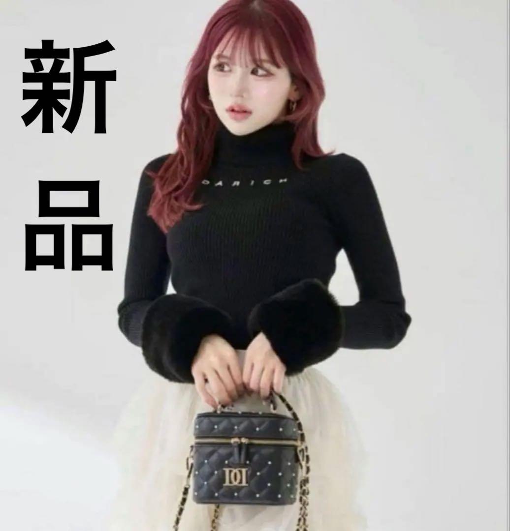 新品 Darich スムースファーリブニットトップス ブラック BLK スムースファーリブニットトップス – Darich (ダーリッチ)