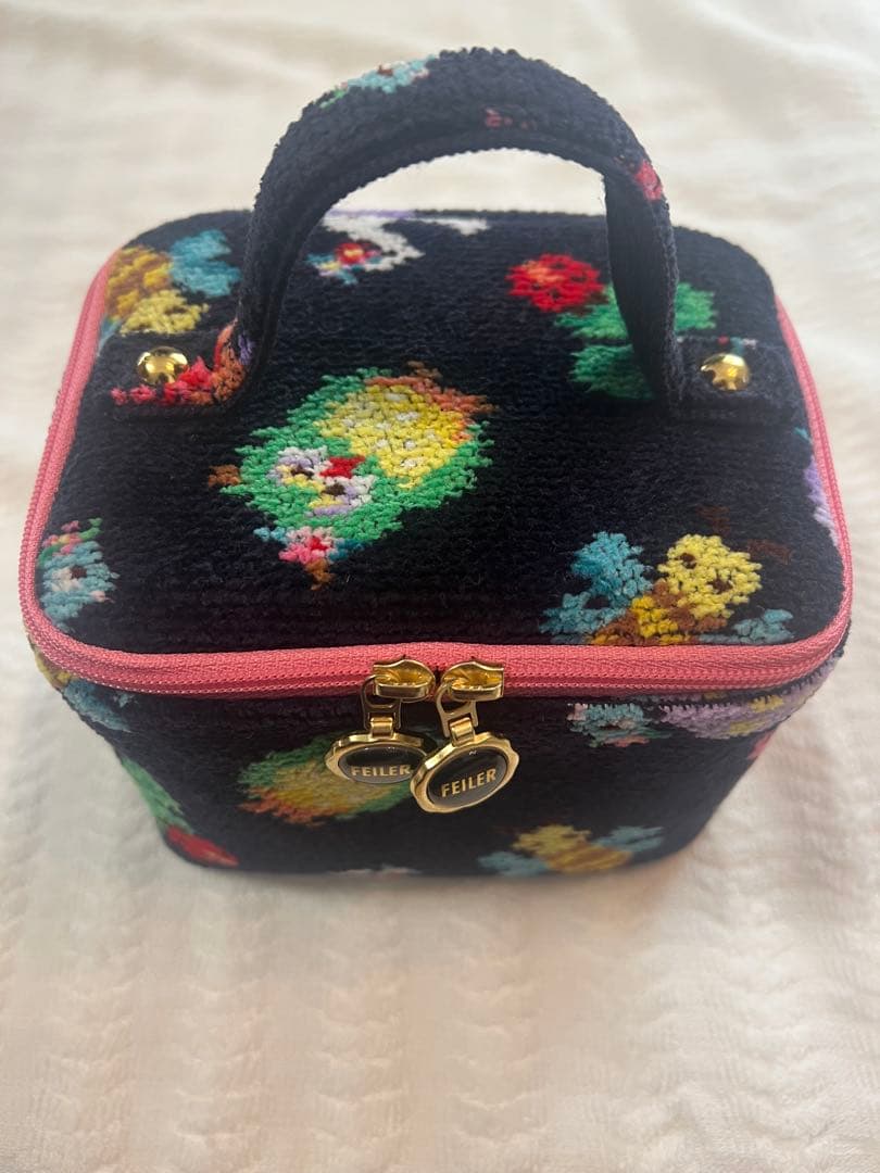 タグなし】フェイラー FEILER バニティポーチ ネイビー 神崎恵 コラボ