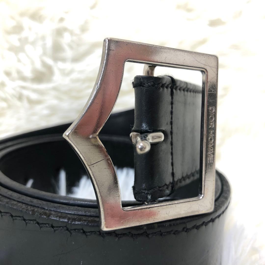 ディオールオム エディ期 Dバックル ベルト シルバー金具 - メルカリ