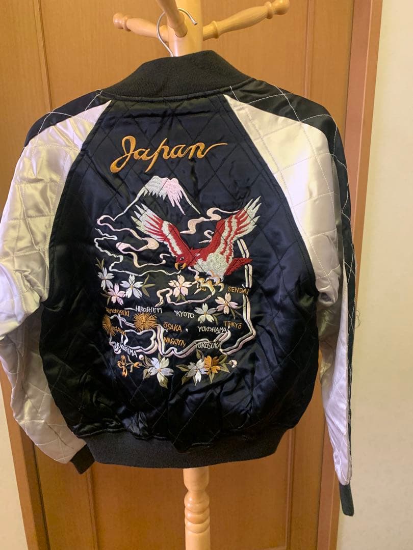 HOUSTON刺繍スカジャン 日本製 鷲と虎の通販はau PAY マーケット