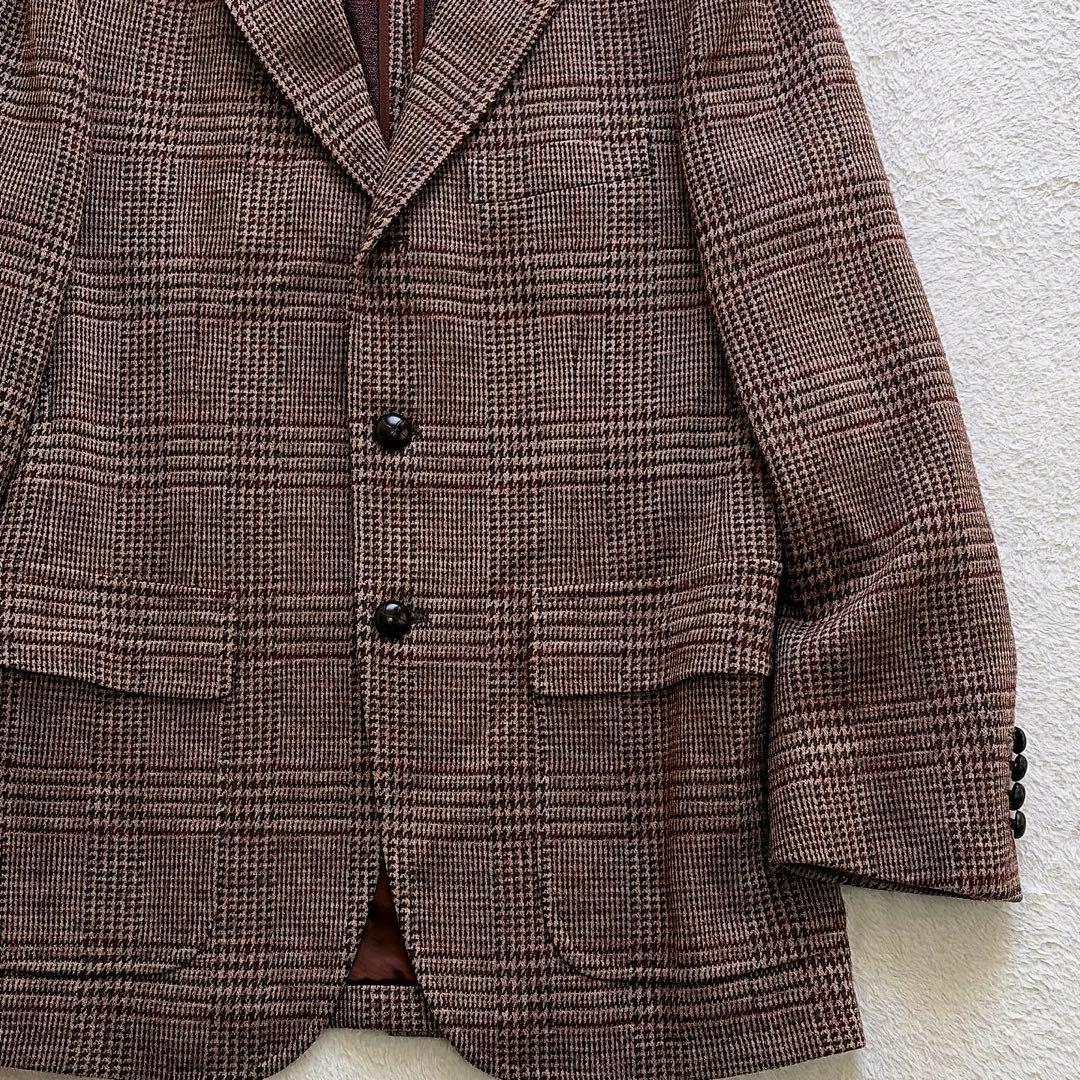 Aquascutum テーラードジャケット やや厚手 グレンチェック 秋冬