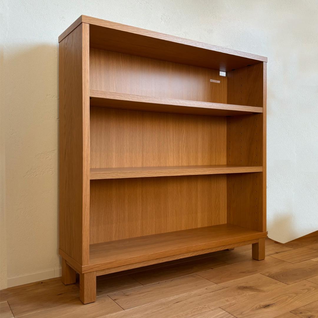 【無印良品】本棚②　薄型（奥行22cm）　ロータイプ オーク材薄型ラック・追加セット・奥行22cm | 無印良品