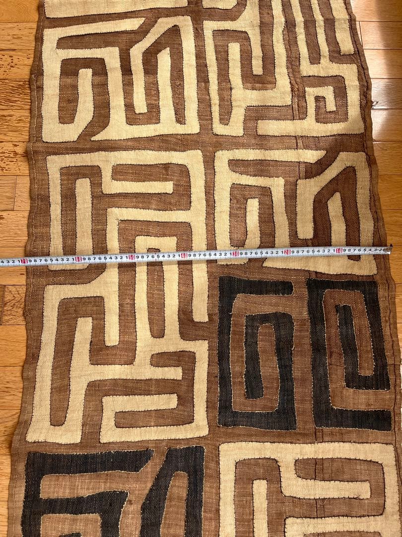 希少・アフリカ クバ布 4m20cm】インテリアやアートに最適！