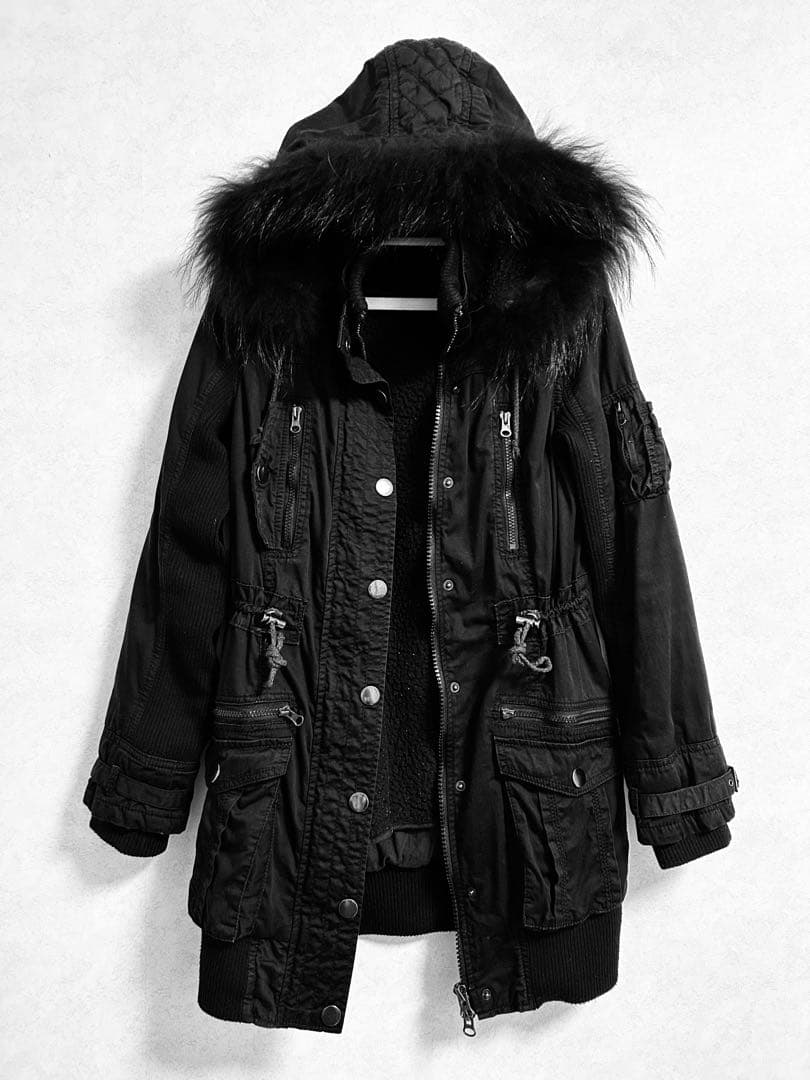 モッズコート ブラック ロング Y2K 平成ギャル 00s ミリタリー - メルカリ