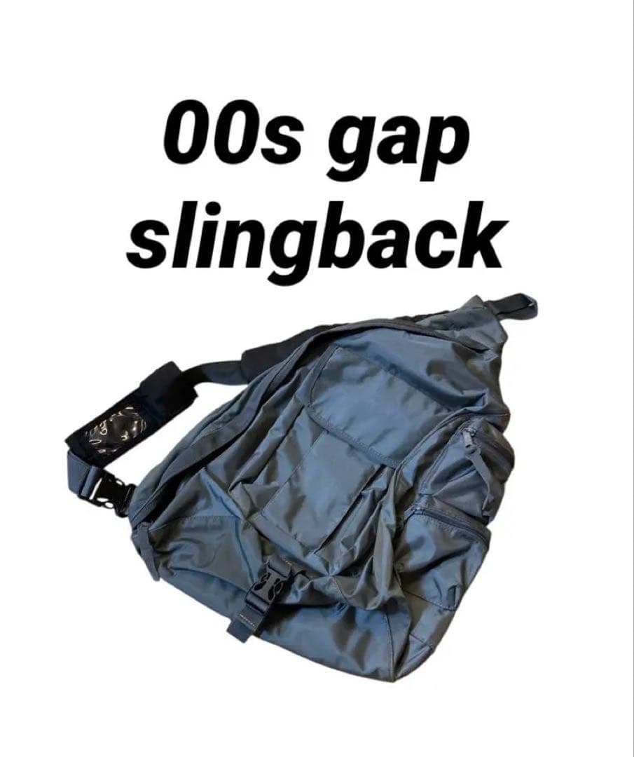 希少 00s old gap y2k スリングバッグ　ワンショルダー　ギャップ 希少 00s OLD GAP ギャップ ワンショルダーバッグ Y2K テック系 - メルカリ