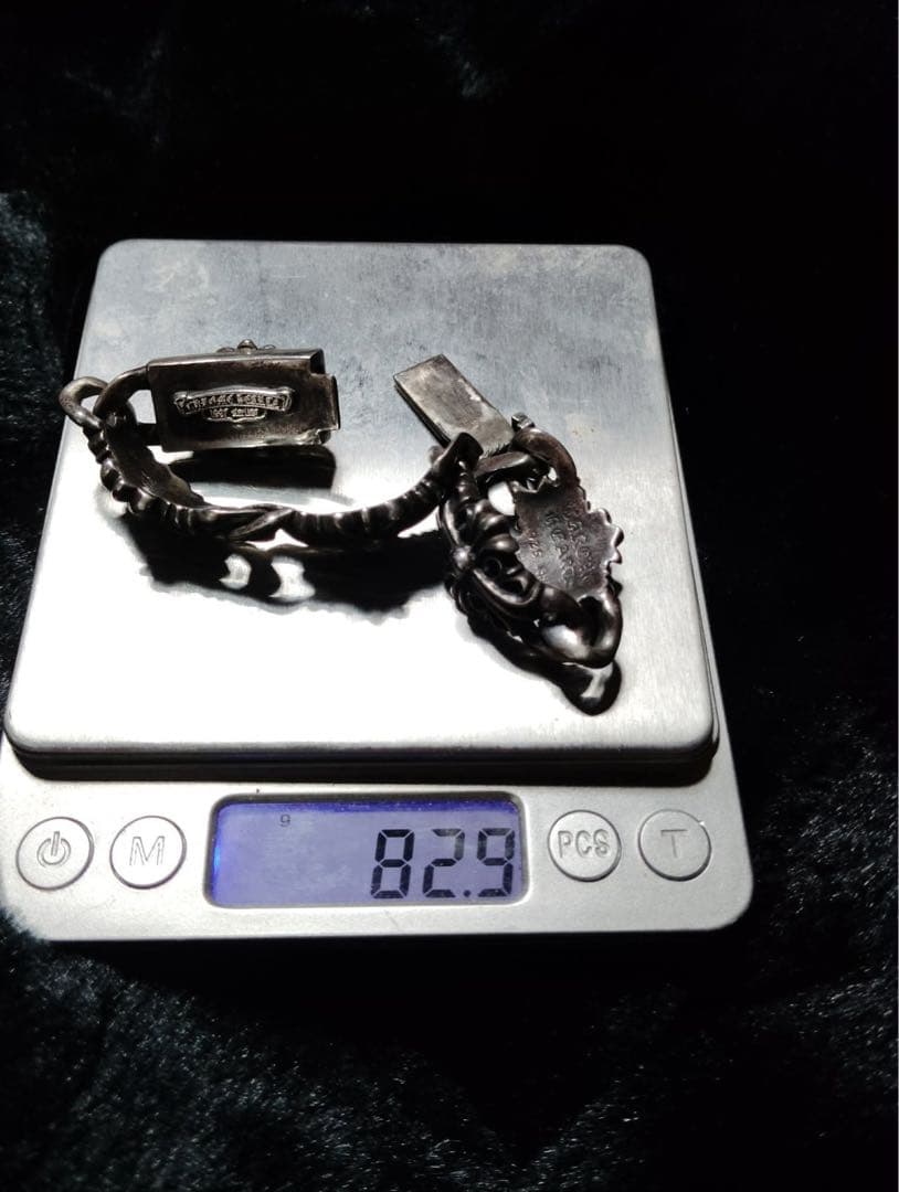 1997年刻印入りクロムハーツ フローラルクロスリンクブレスレット 20cm