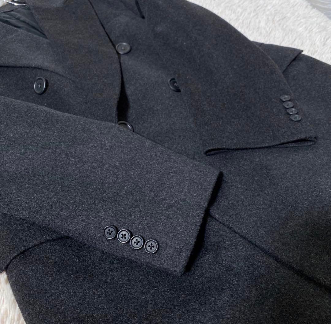 美品 ポールスチュアート 本国ライン カシミア混ダブルチェスター