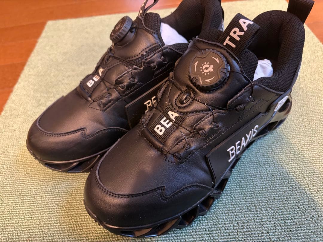 【美品】 バランスコアターフ ブラック 24.0センチ ゴルフシューズ BEAXIS バランスコアターフ ブラック 1133 [ユニ