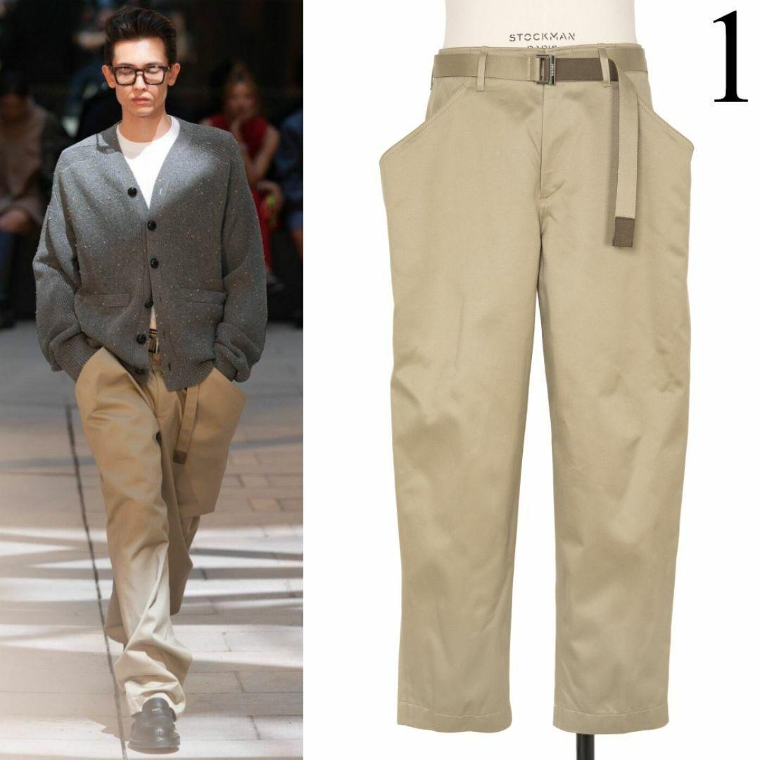 1 ベージュ SACAI 25SS Cotton Chino Pants サカイ - メルカリ