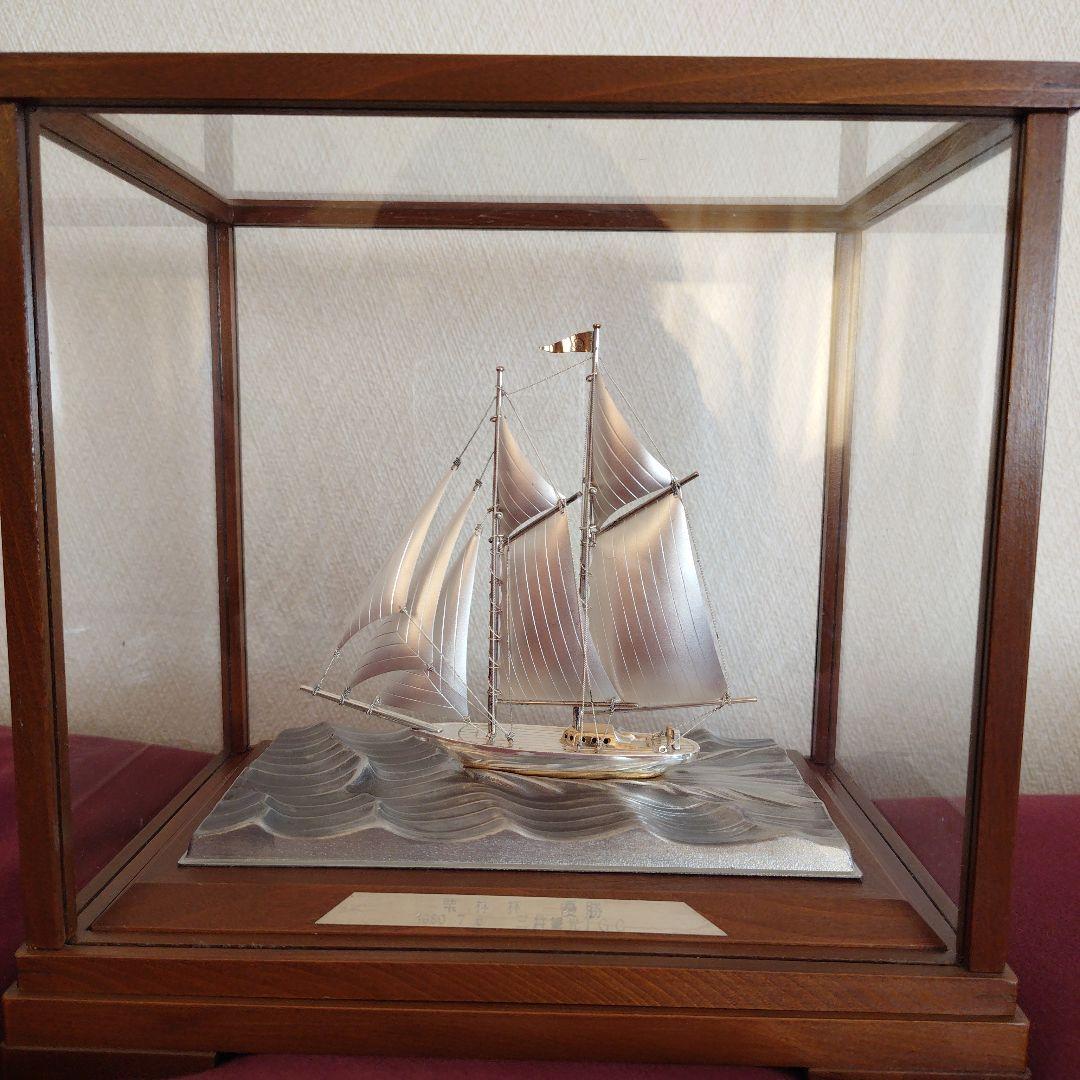 SILVER985 TAKEHIKO 銀製ヨット 2本マスト 武比古 銀製 ヨット2号(2本マスト) ソリッドケース - TAKEHIKO - 武比古