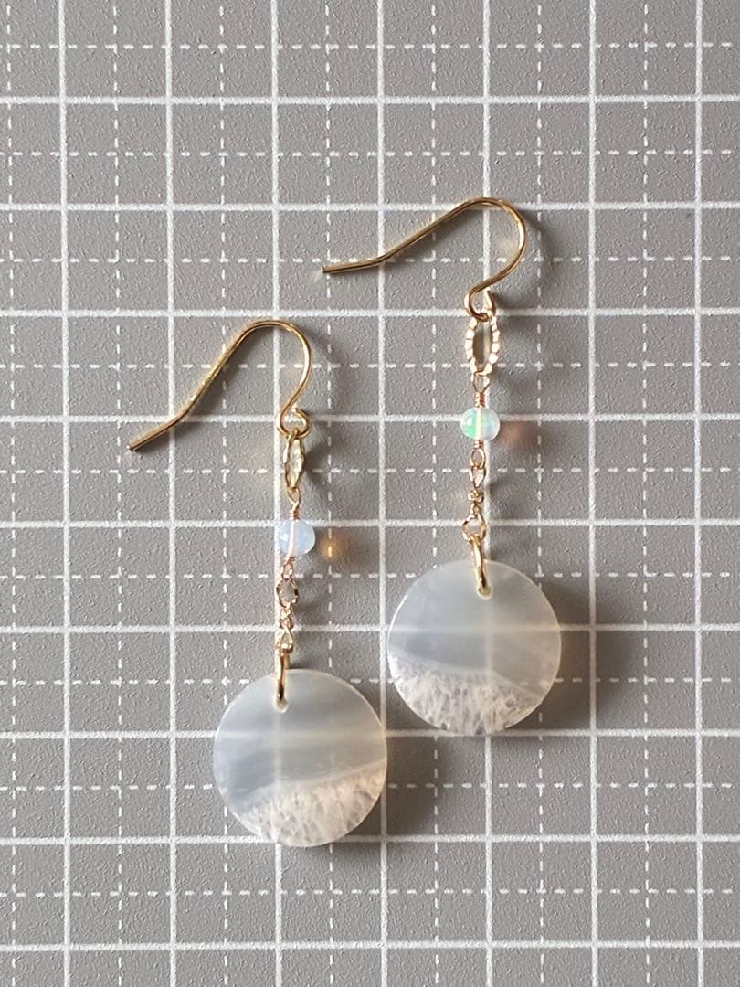 RiSaO＊様専用 14kgf アイリスアゲート ラウンドピアス