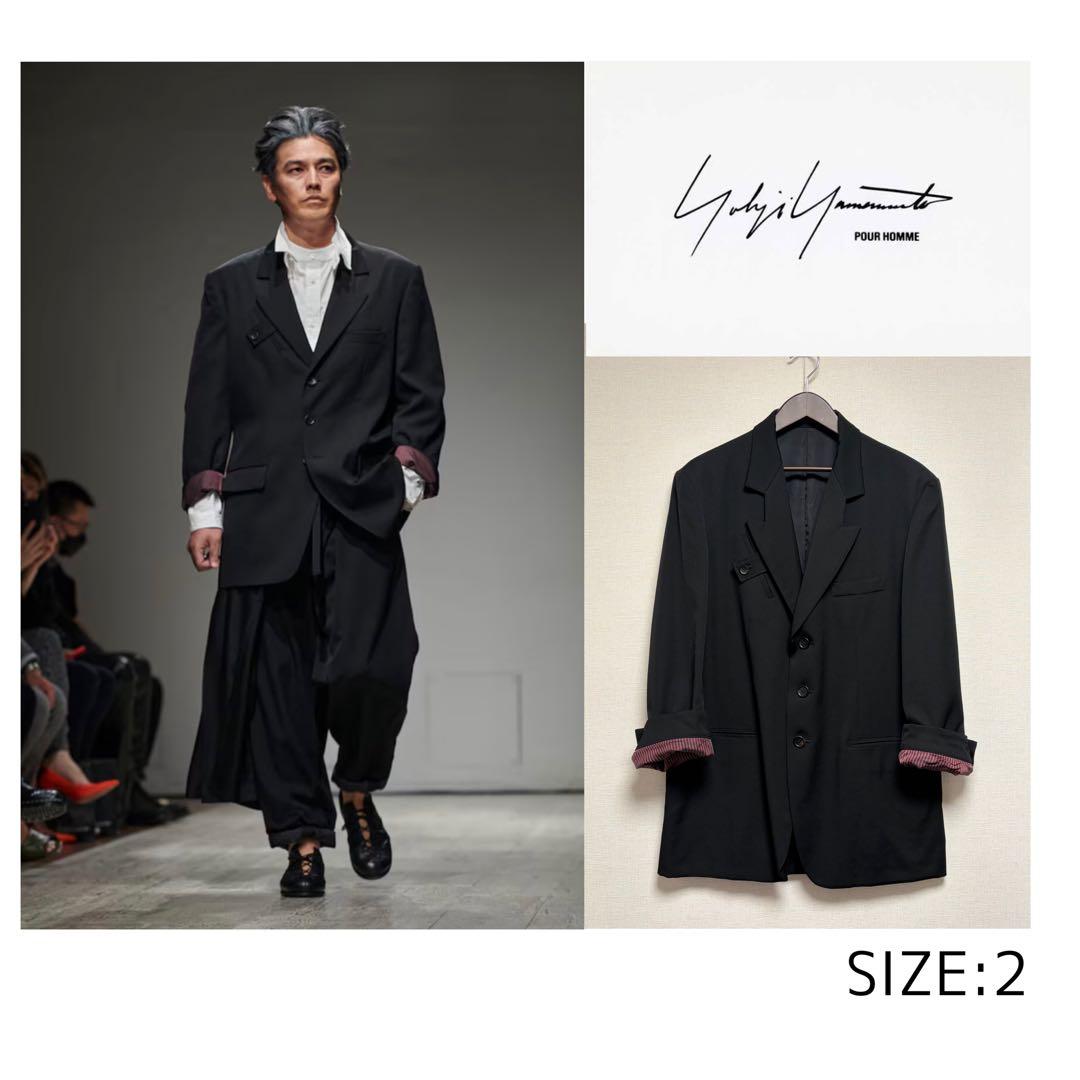 美品】23SS yohjiyamamoto 変形ラペルジャケット - メルカリ