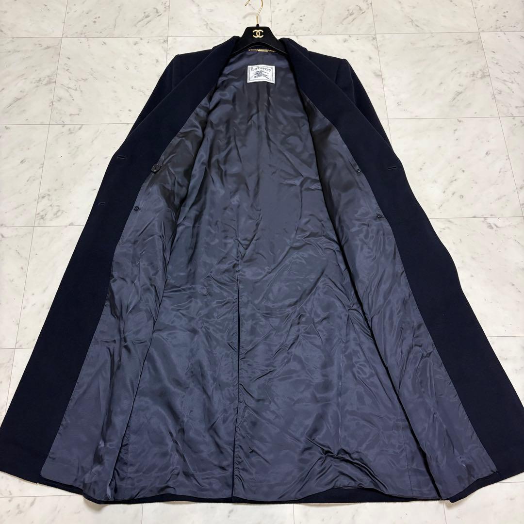 最高級 バーバリー プローサム チェスターコート 超ロング丈 濃紺