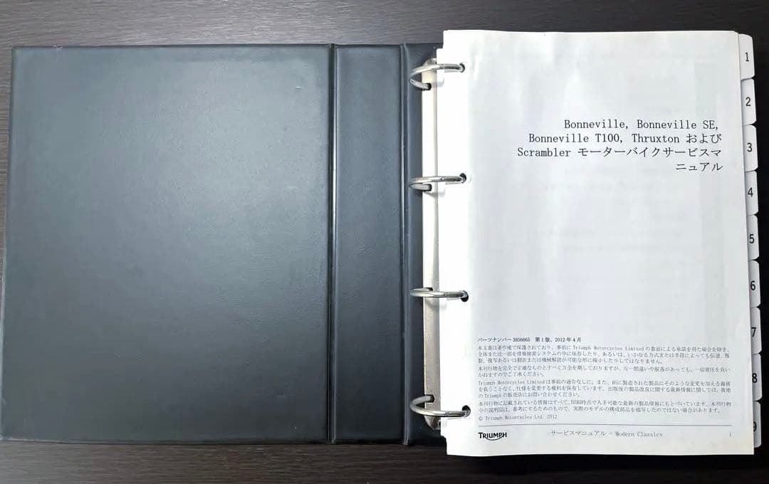 BONNEVILLE THRUXTON SCRAMBLER サービスマニュアル