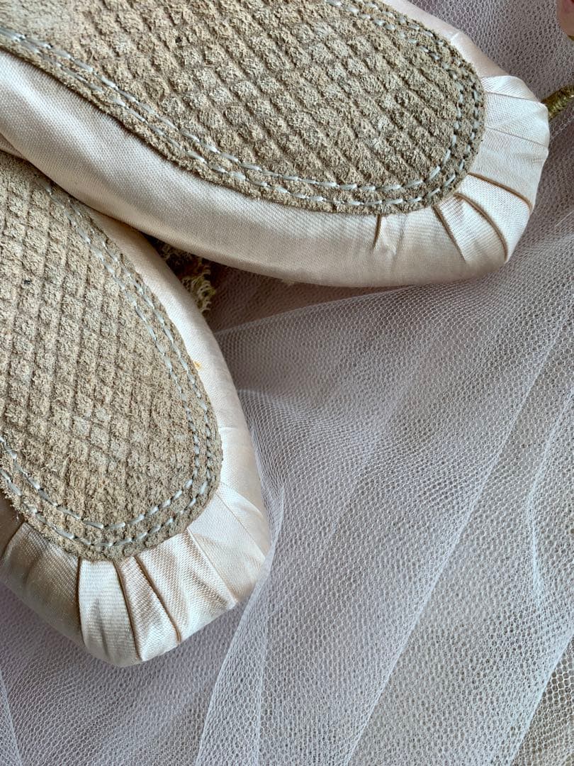 ドイツビンテージトゥシューズ※フランスアンティークシルクリボン