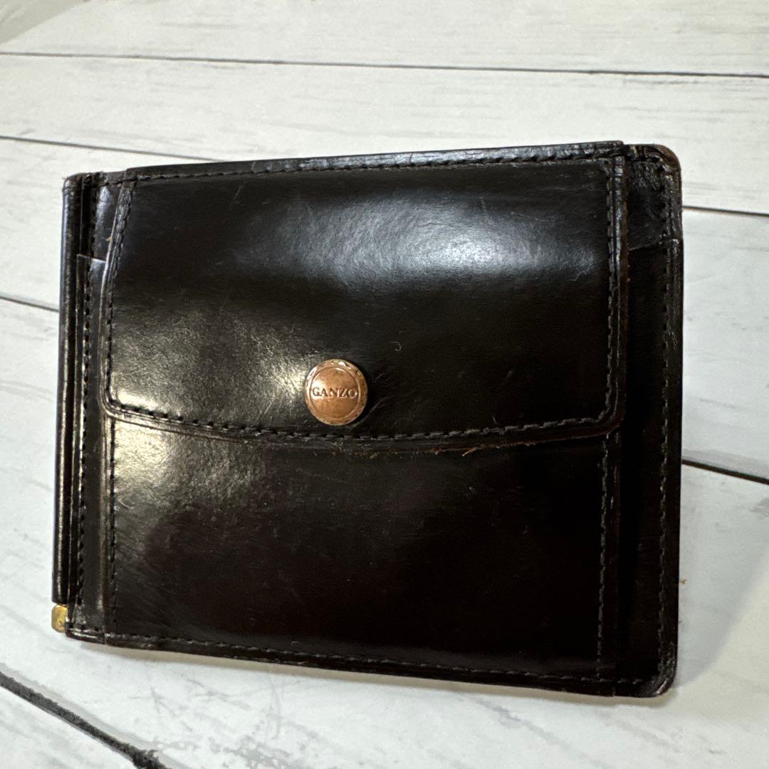 GANZO ガンゾ　マネークリップ　小銭入れ　カードケース　レザー AVON(エイボン) 小銭入れ付きマネークリップ｜ブライドルレザー｜最