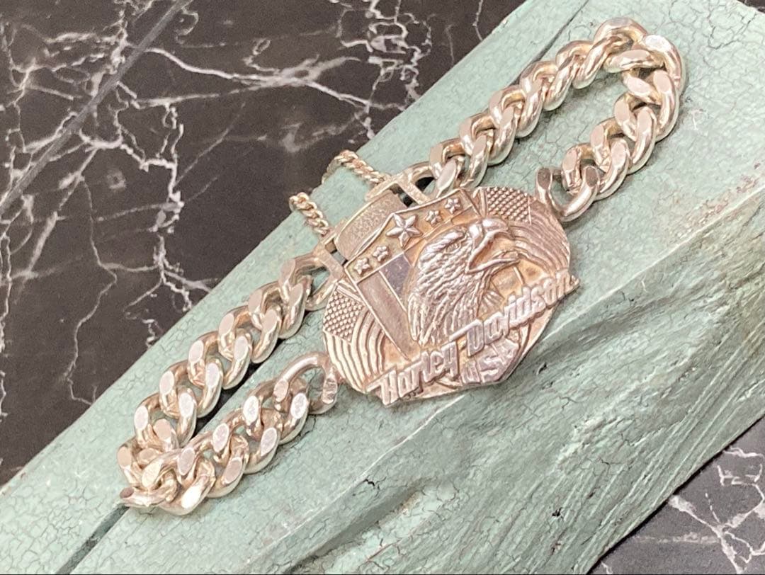 50] Harley-Davidson / ロゴ 白頭鷲 喜平ブレスレット