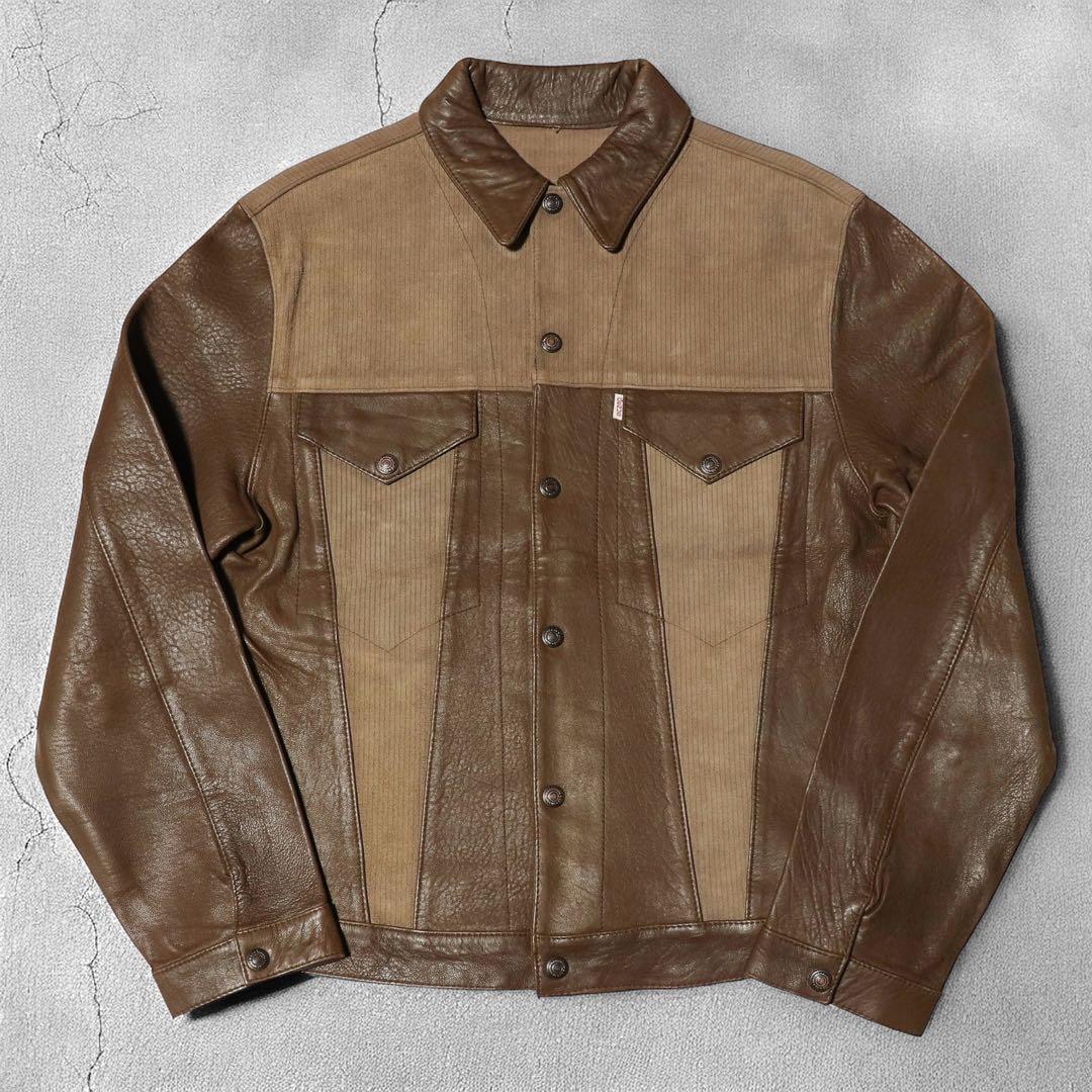 初期★WAREHOUSE★50s 3rd レザージャケット★トラッカージャケット 初期☆WAREHOUSE☆50s 3rd レザージャケット☆トラッカージャケット