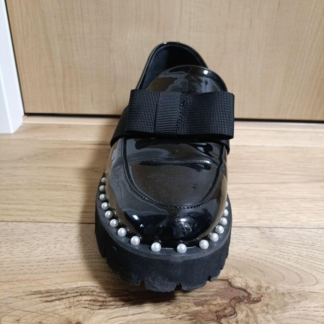 ドノバン アキロン DONOBAN ブラックパール装飾ローファー ローファー