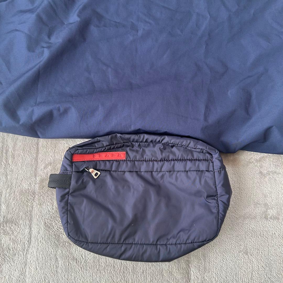 PRADA SPORTS プラダスポーツ ナイロンポーチ パープル ゴルフ小物