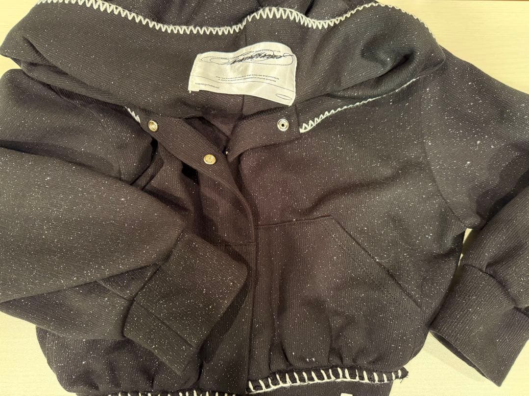 theredthread S mid-sleeve hoodie cropped - メルカリ