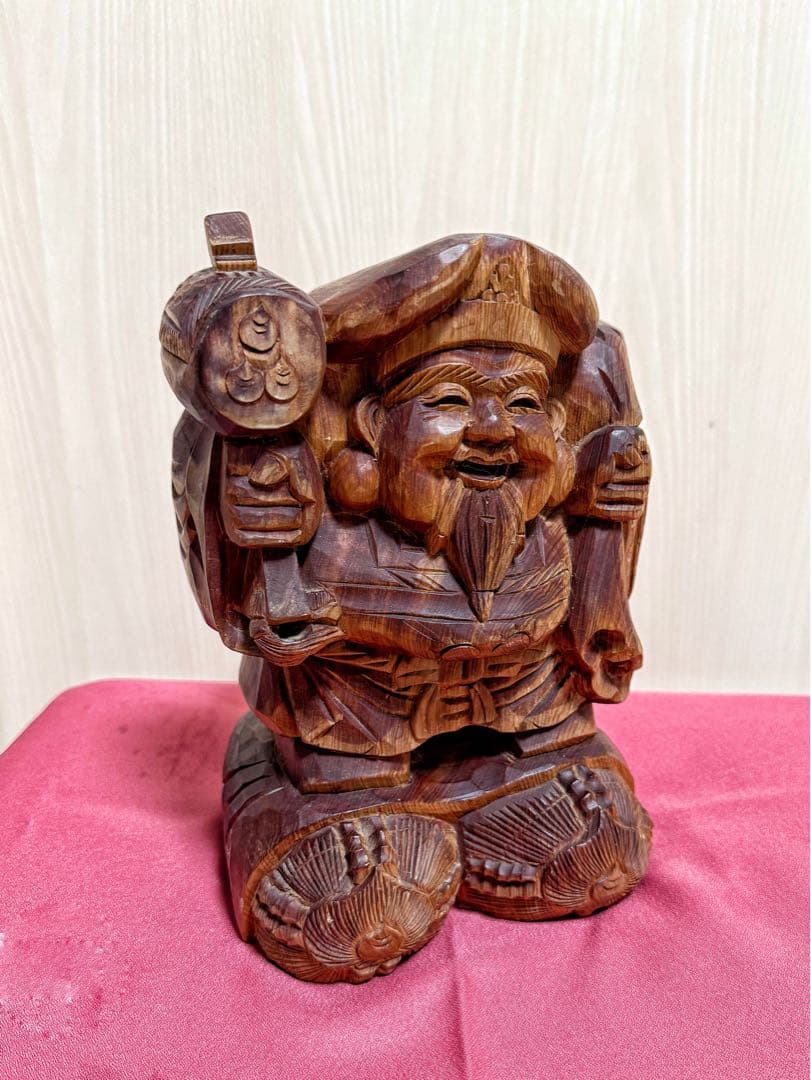 【美品】大黒天 七福神 木彫 仏像 彫刻 開運 置物 アンティーク インテリア 楽天市場】七福神 大黒天 恵比寿 神棚 屋久杉 木彫り 置物 風水 開運