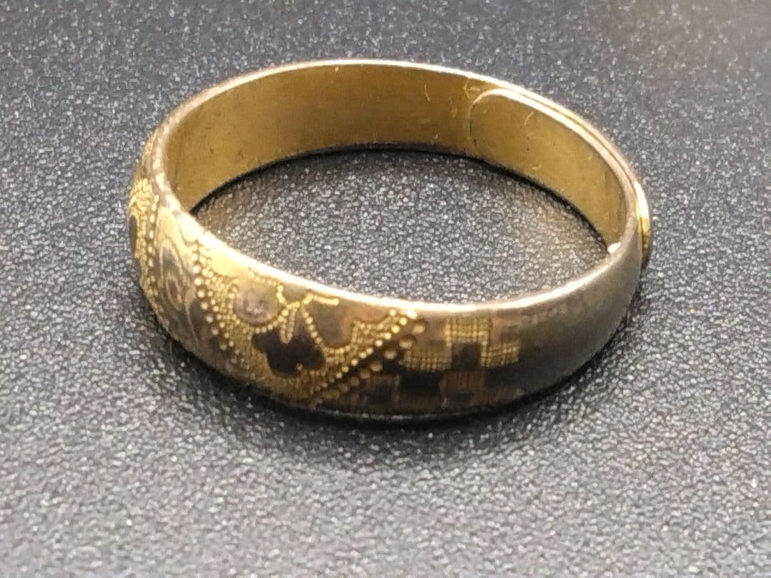 O*i様 【伝統工芸】日本 アンティーク 彫金 高彫 純銀 金張 指輪