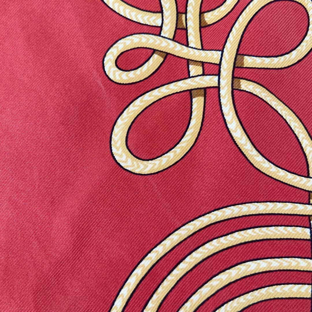 HERMES カレ90 ブランドブール カティラサム 赤×金緑 シルク100 - メルカリ