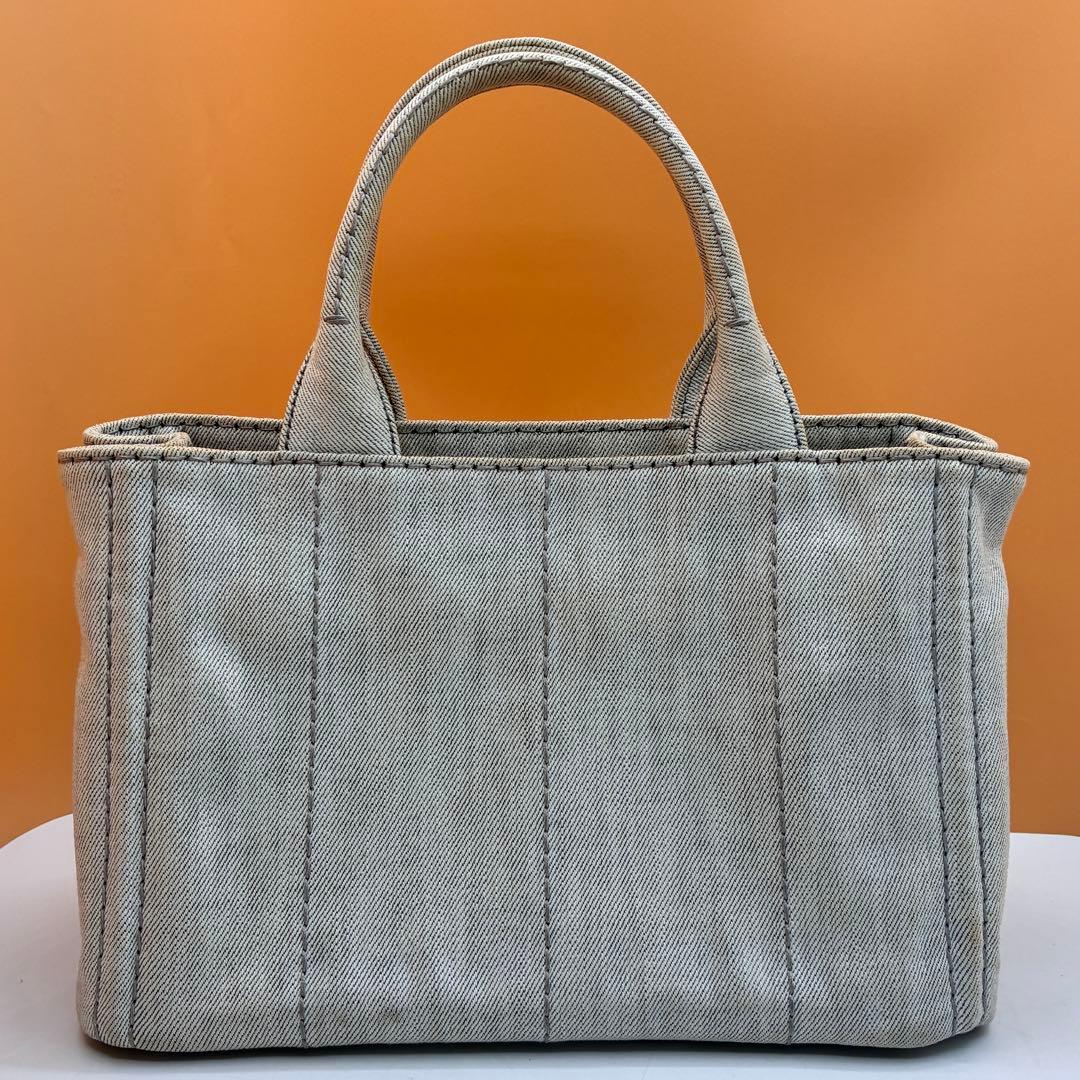美品✨】 プラダ CANAPA カナパ S デニム トートバッグ ハンドバッグ
