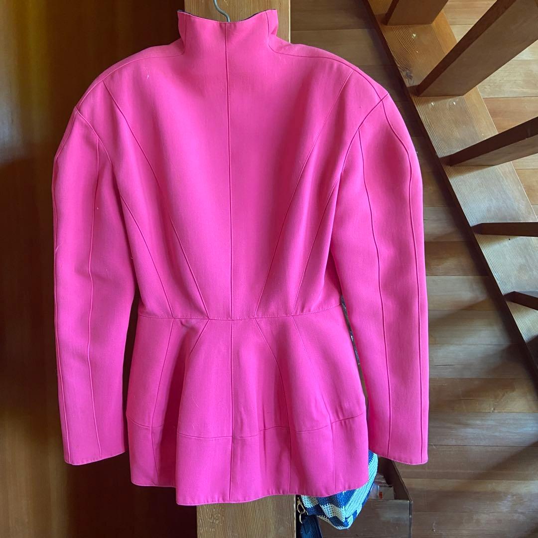 ティエリーミュグレー 90sビンテージ ピンク ジップアップ ジャケット