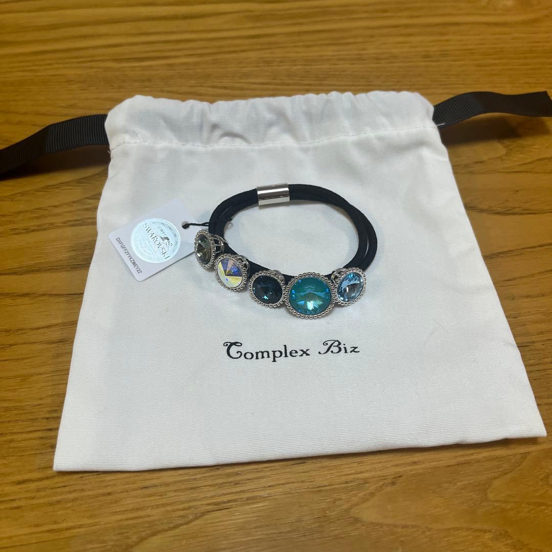 Complex Biz スワロフスキークリスタル ヘアゴム スワロフスキー・クリスタルの揺らめく輝きを毎日のヘアスタイルに