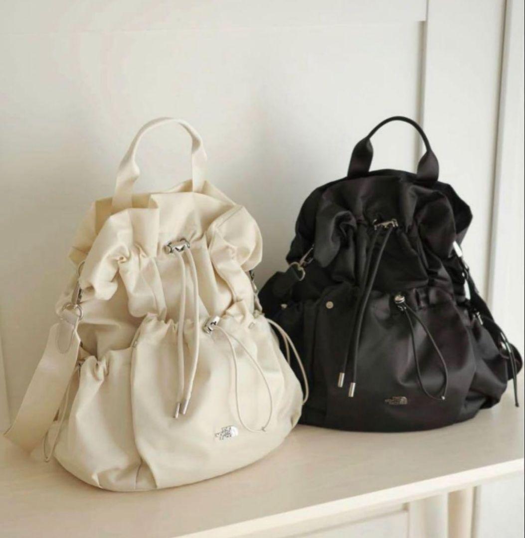 ラスト1点❗️韓国限定✨ ノースフェイス ボニーパック M クリーム