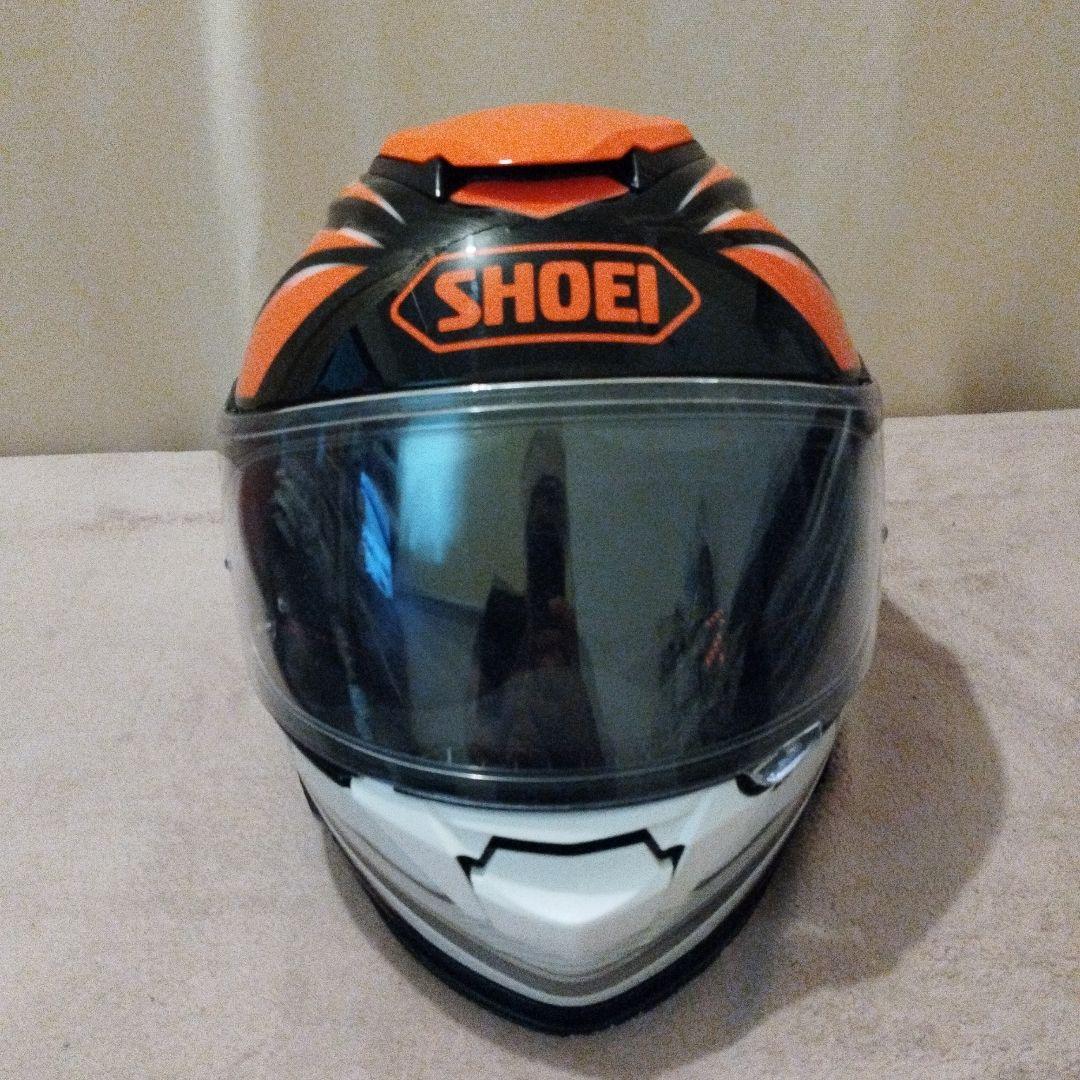 中古品(USED) 大きなキズ SHOEI フルフェイスヘルメット オレンジ/黒