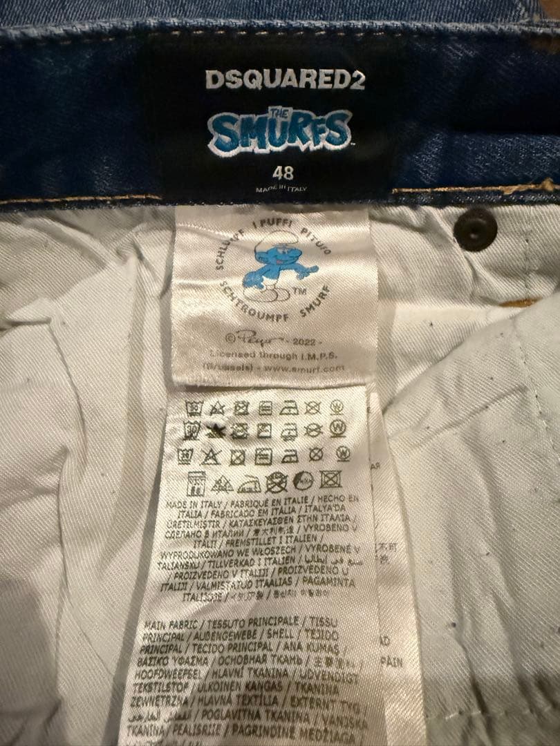 週末大幅値下げ！超美品！dsquared2スマーフコラボskaterjean - メルカリ