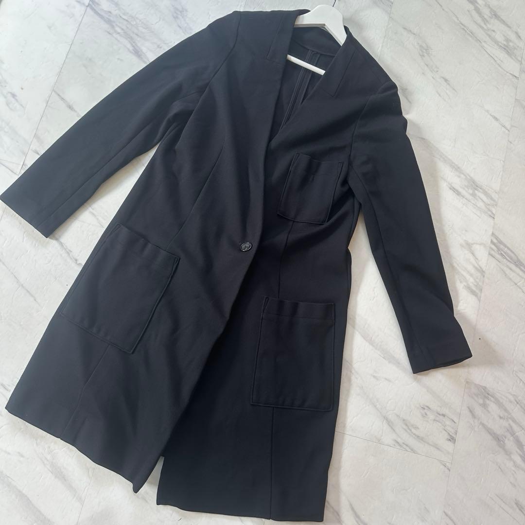 theory luxe ブラック チェスターコート M - メルカリ