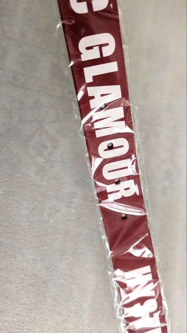 ヒステリックグラマー 赤ベルト ロゴプリントレザーベルト sサイズ